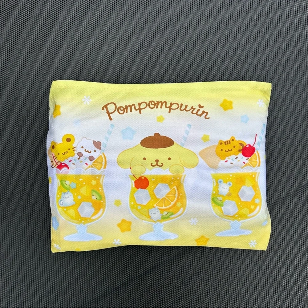 Pompompurin Lap Blanket Soda Float Series Kawaii Sanrio Character Summer Blanket